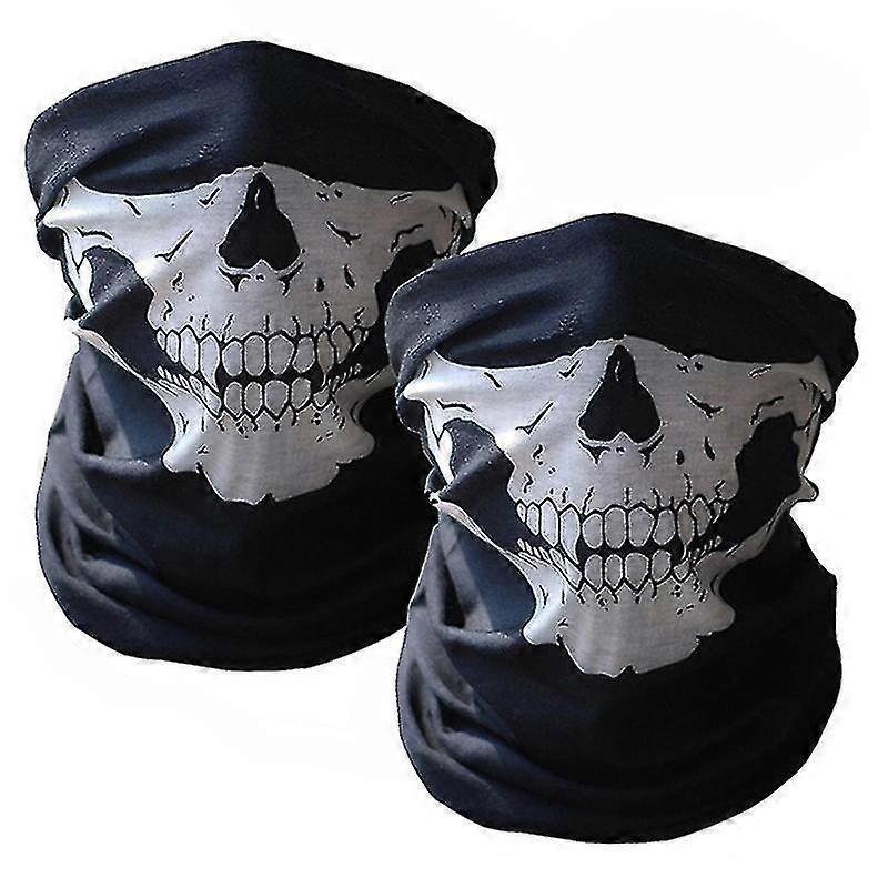 2 stuks Cool Fiets Half Masker Ghost Sjaal Multi Use Nek Warmer