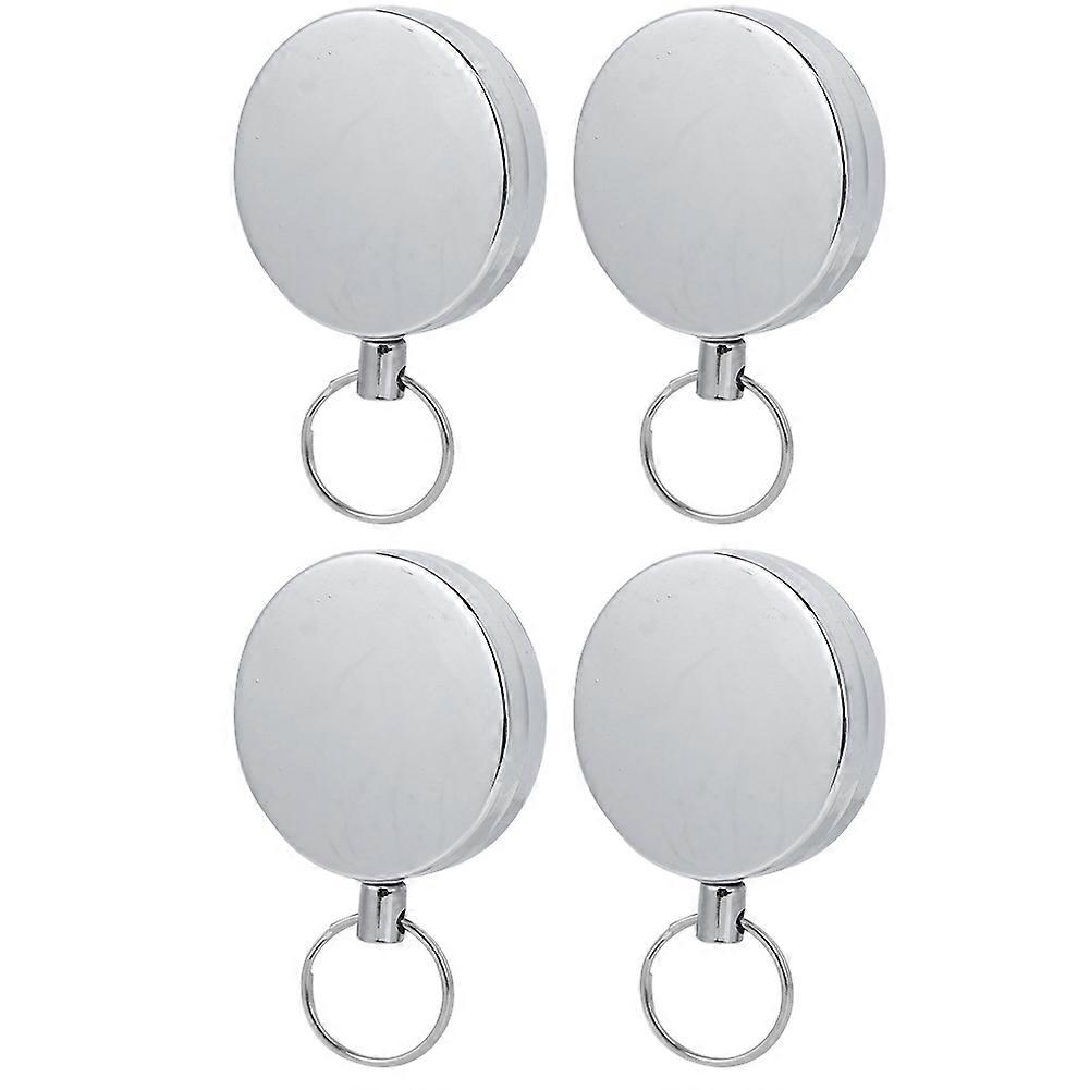 20245CM All Metal Easy Pull Button Anti?Lost Anti?Theft Key Chain High Rebound Retractable