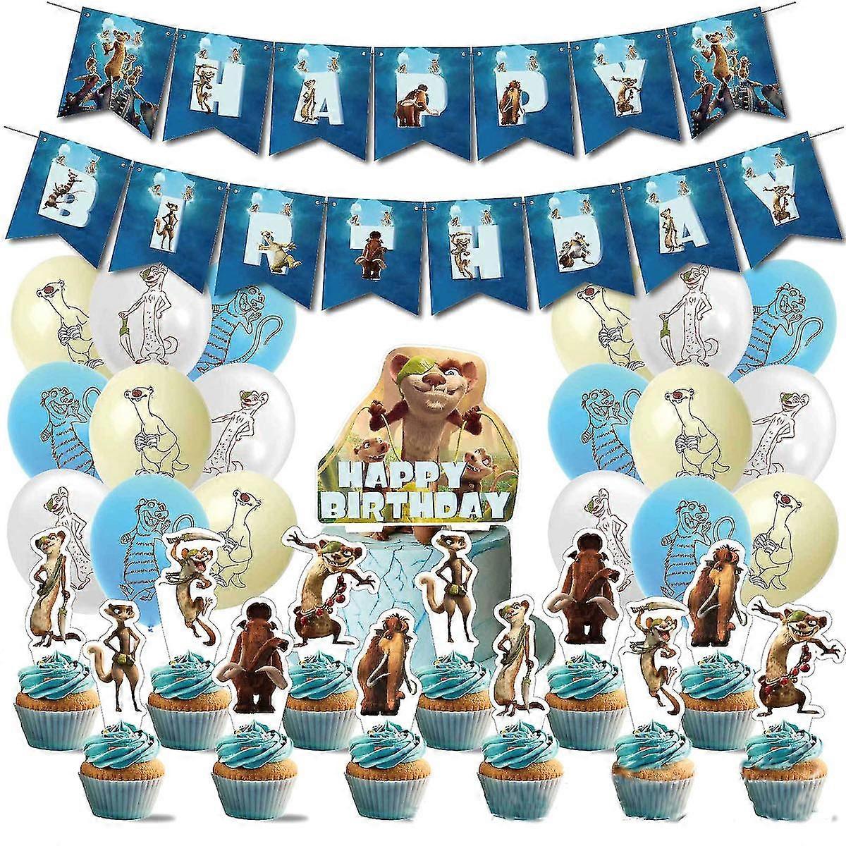 Sid Ice Scrat La mulți ani Balon Set latex Baloane De partid decorare Kit