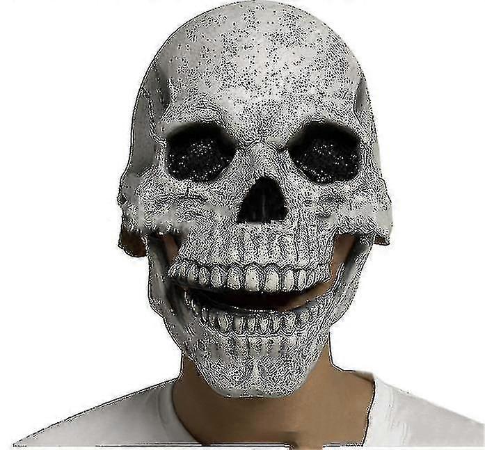 ハロウィンホラーアダルトスカルマウス可動スカルラテックスマスクコスプレコスチューム小道具高品質A