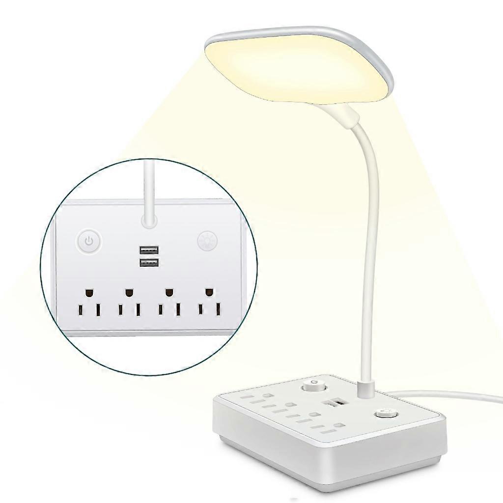  Multi-function Power Strip Surge Protector with 4x AC-outlets & 2pcs USB Ports