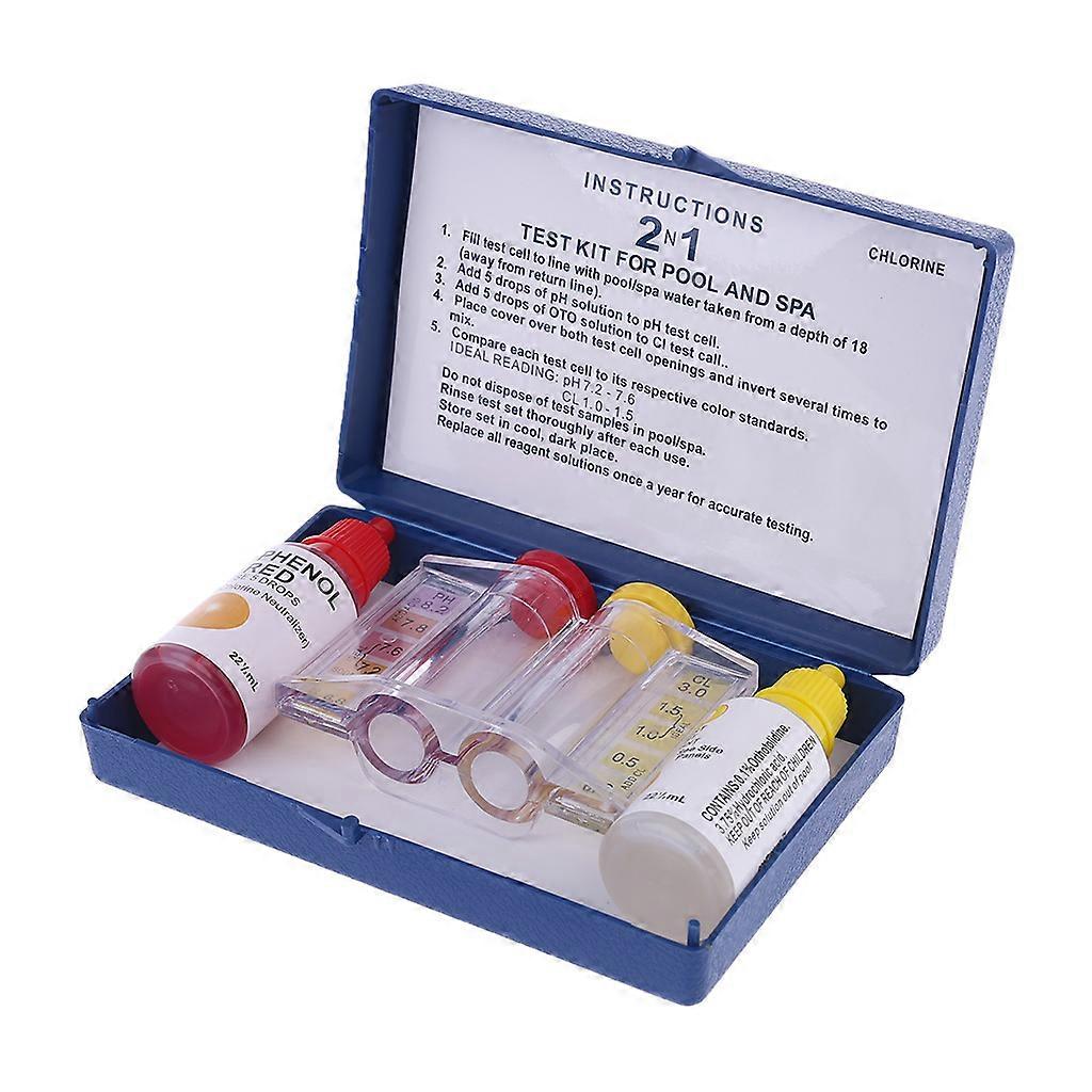 Spa Vann Kjemisk Test Kit Svømmebasseng Testing Tool Klor &; Ph Tester