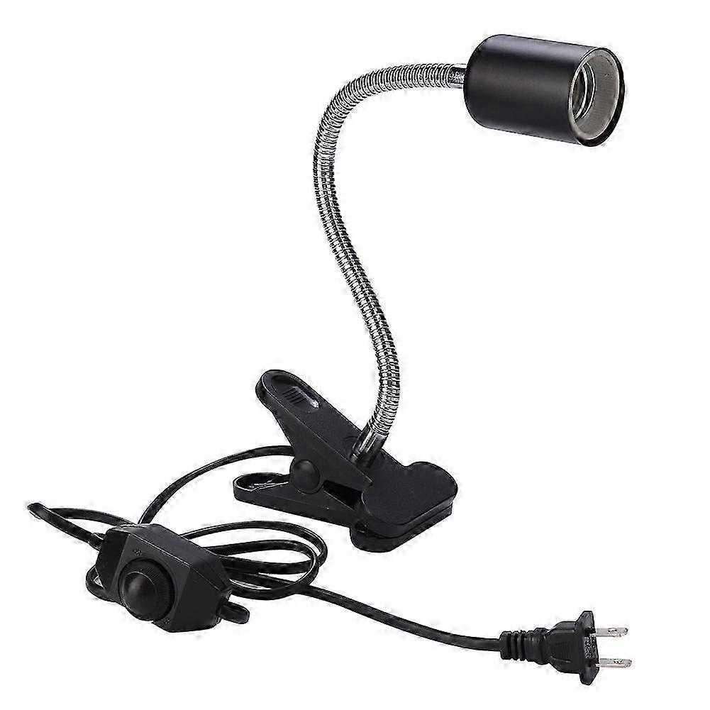 Flexible Clamp Lamp Fixture for Reptiles Pet Habitat Heat Lamp Holder Stand(US Plug 110V130V)