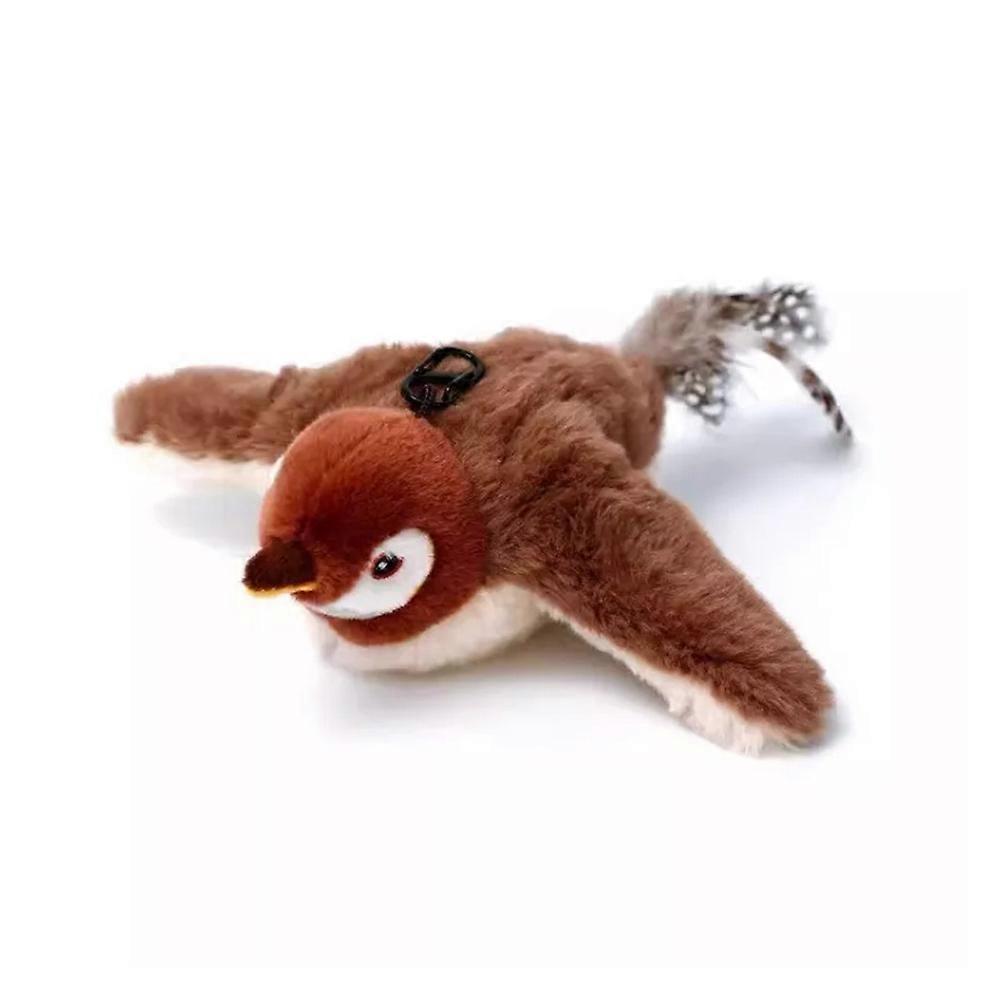 Hangable Flapping Bird Sparrow Cat Toy Electronic Pet Simulation Sparrow Toy