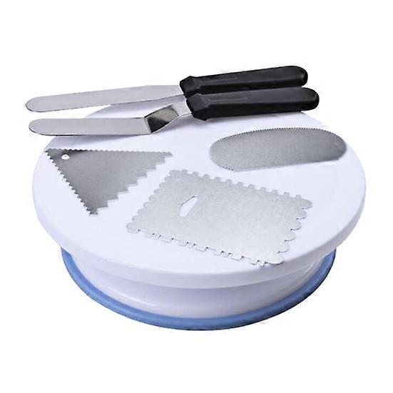 Cake Turntable Bench Scraper Rotating Stand Icing Baking Lifter Board Supply