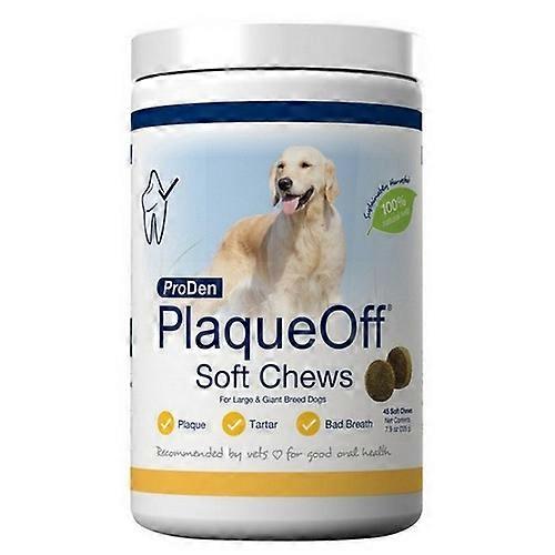NaturVet Proden PlaqueOff 大型和巨型犬软咀嚼片,每片 1 片/45 片