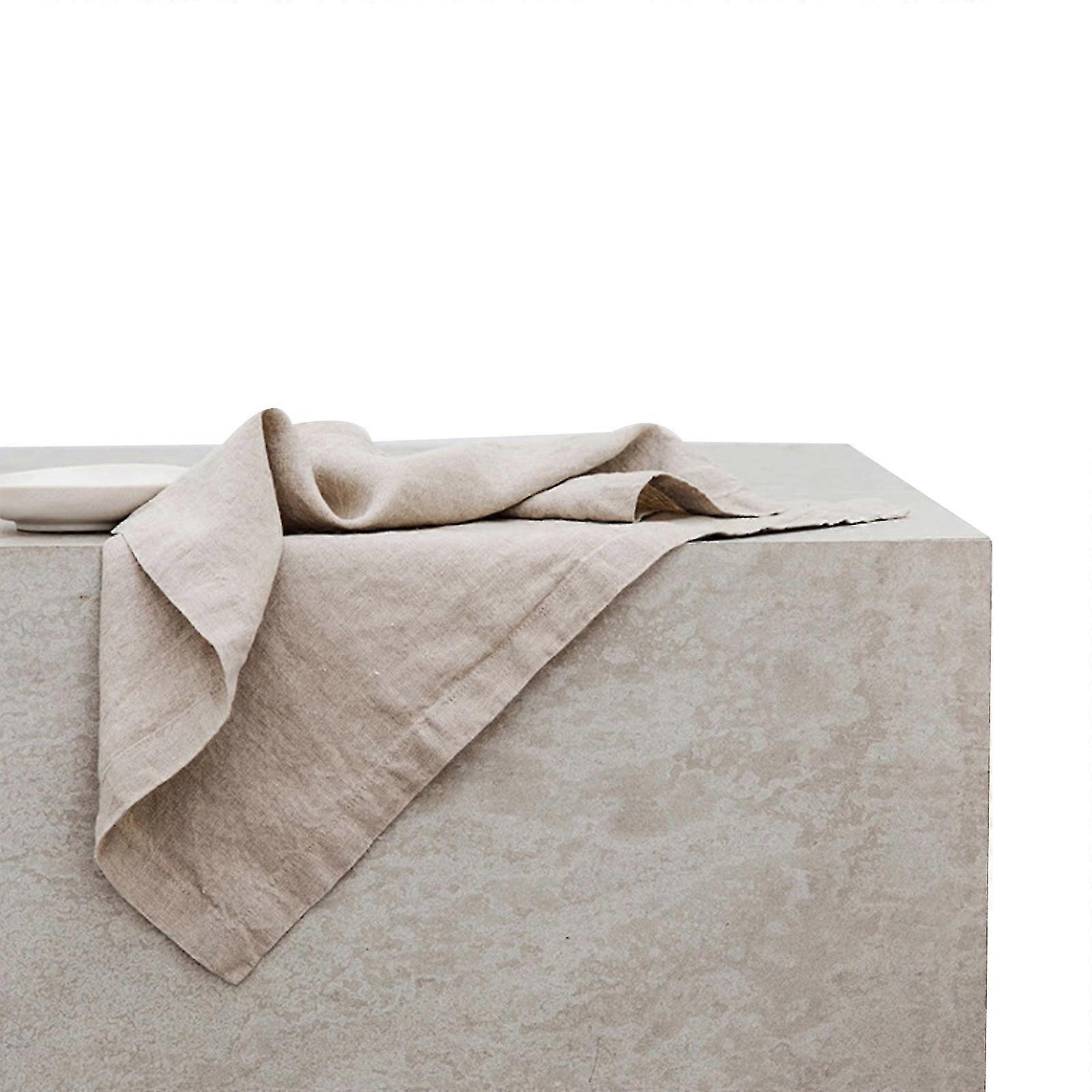 Set of 4 Simple Linen Placemats for Dining Table, Heat Resistant, Easy to Clean - Grey