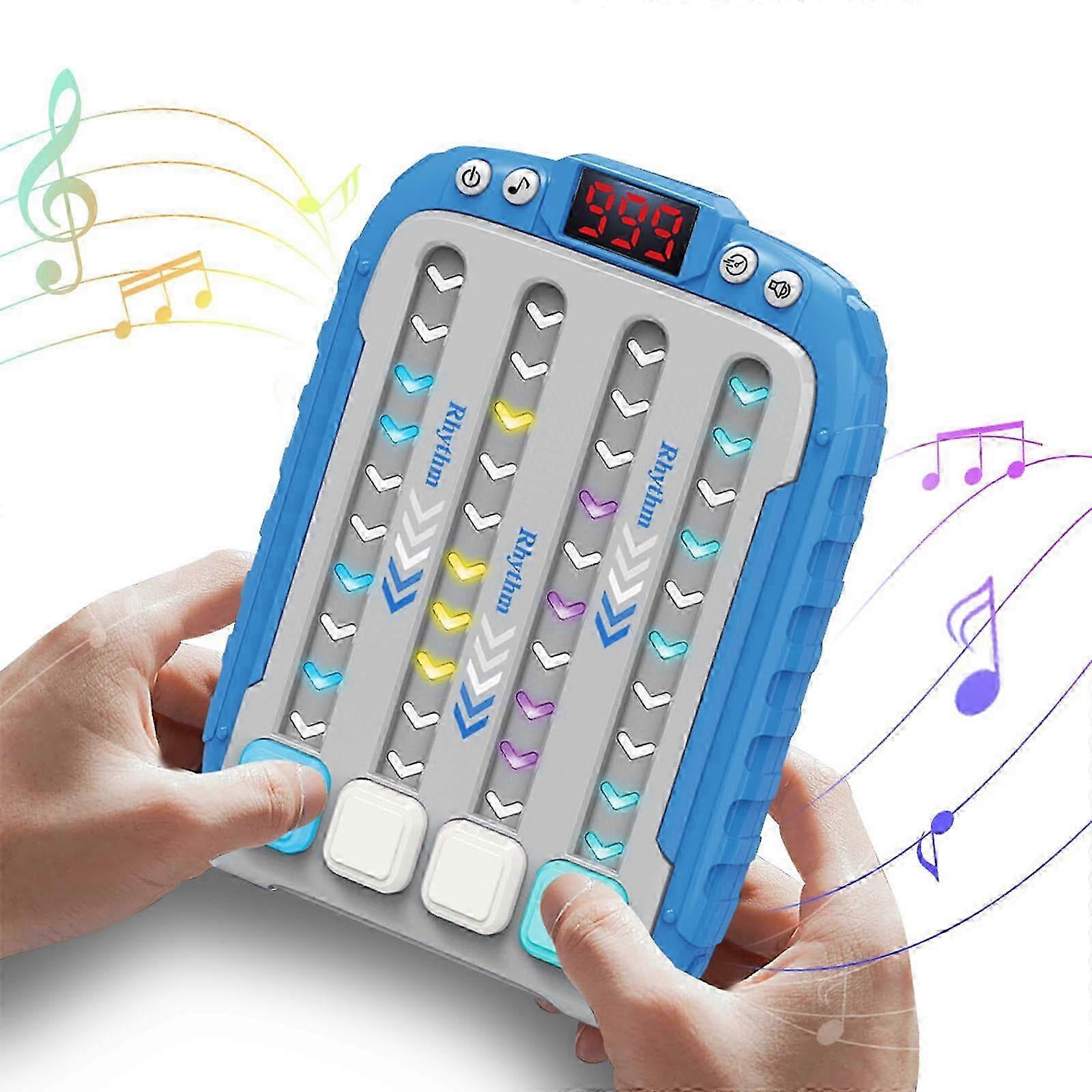Rhythm Game Machine, Handheld Puzzle Game with Music & Light Features
