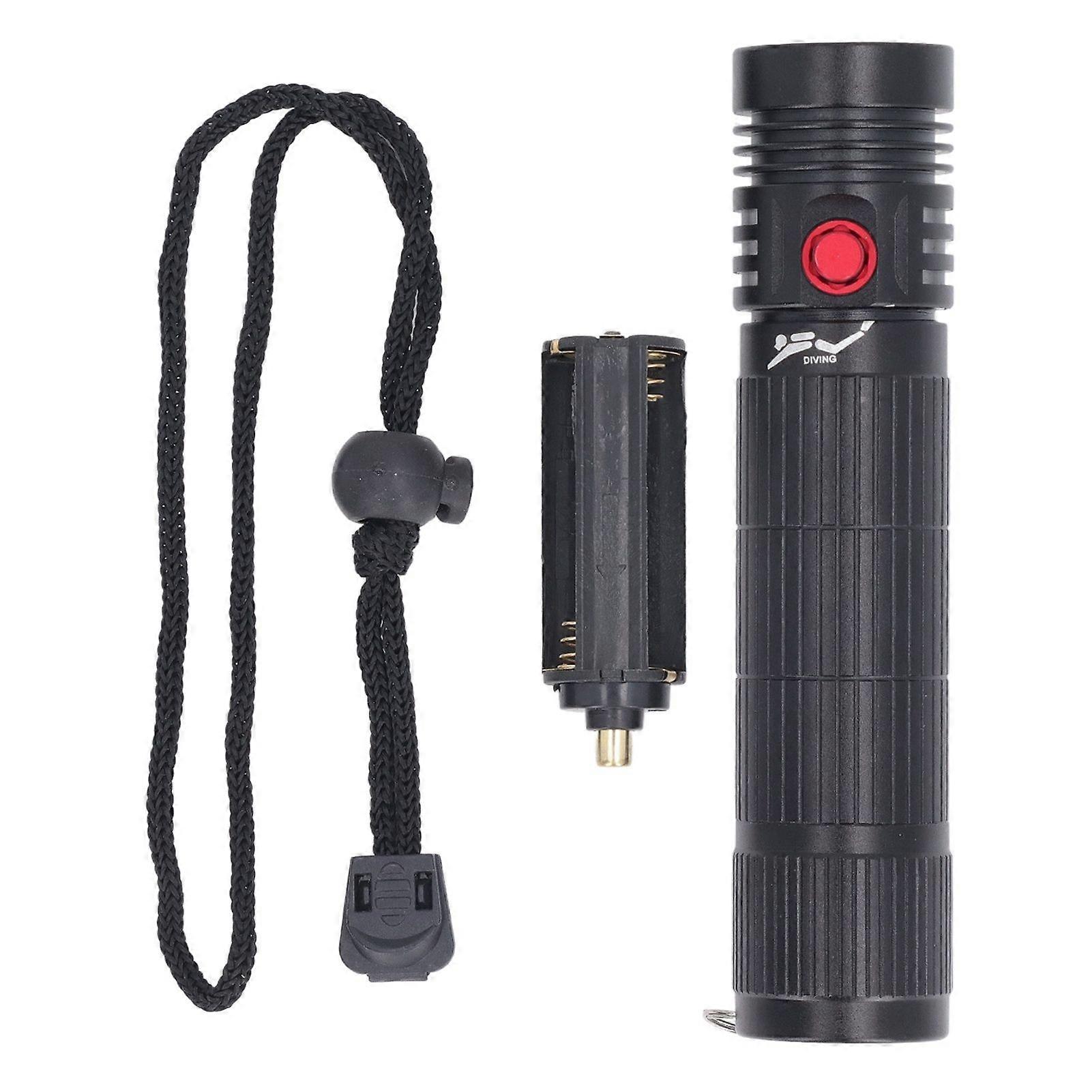 5000LM Diving Light LED Dive Flashlight 3 Lighting Modes Underwater Waterproof Flashlight IPX8 Waterproof Dive Torch D57