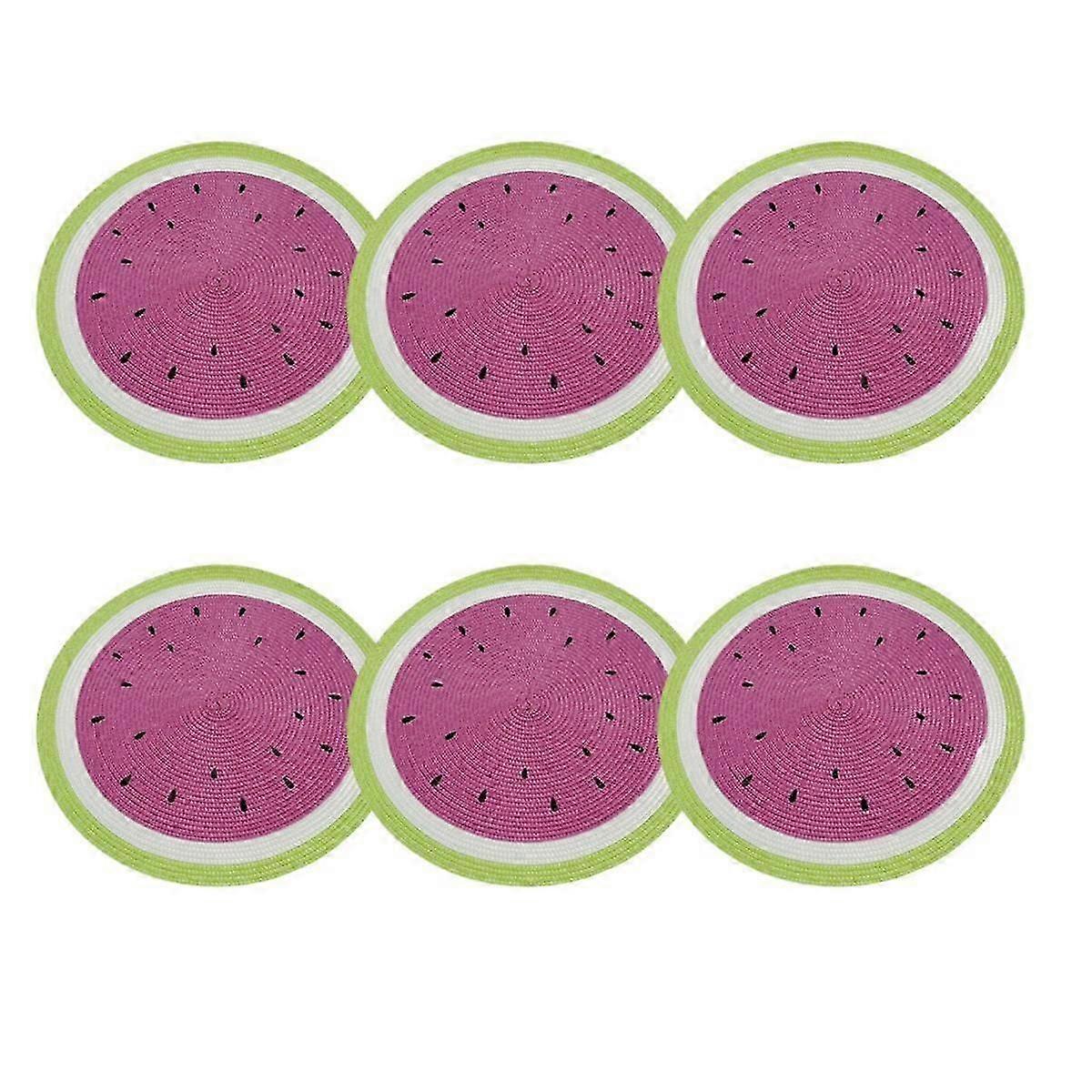 Round Placemats Fruit Pattern Table Mats Non-slip Washable Kitchen Table Dinner Barbecue Thanksgiving