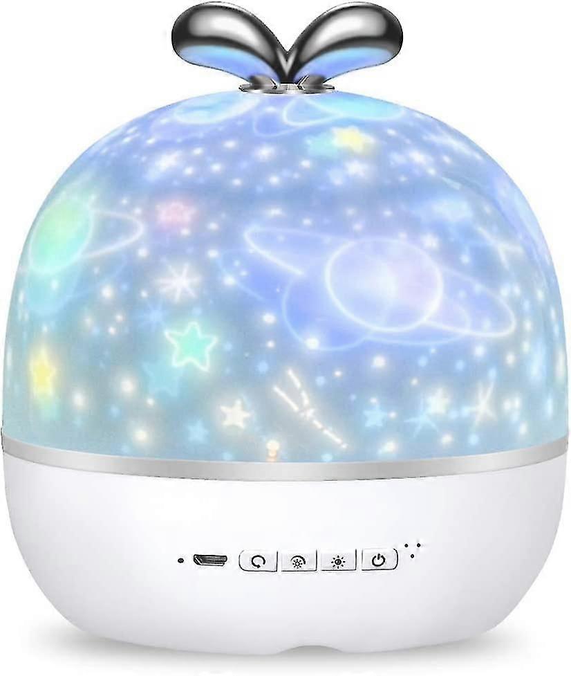 Kids Projector Lamp, 360 Rotating Baby Night Light Projector Led 6 Theme Night Light Starry Sky Projection 6 Modes Ceiling Projector Light Kids Bedroo