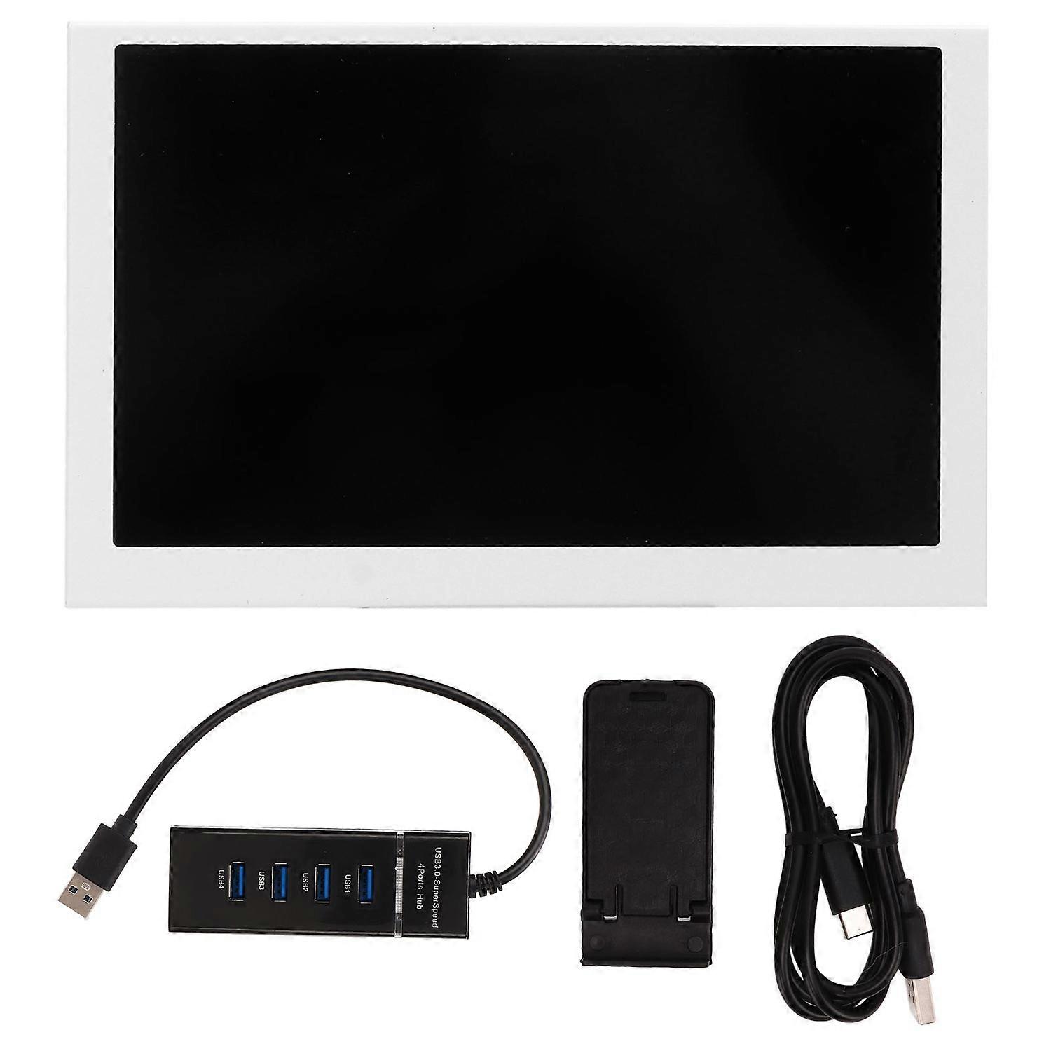 Monitor 5in Display Screen USB Type C IPS Full View Computer Accessory for Itx Chassis White