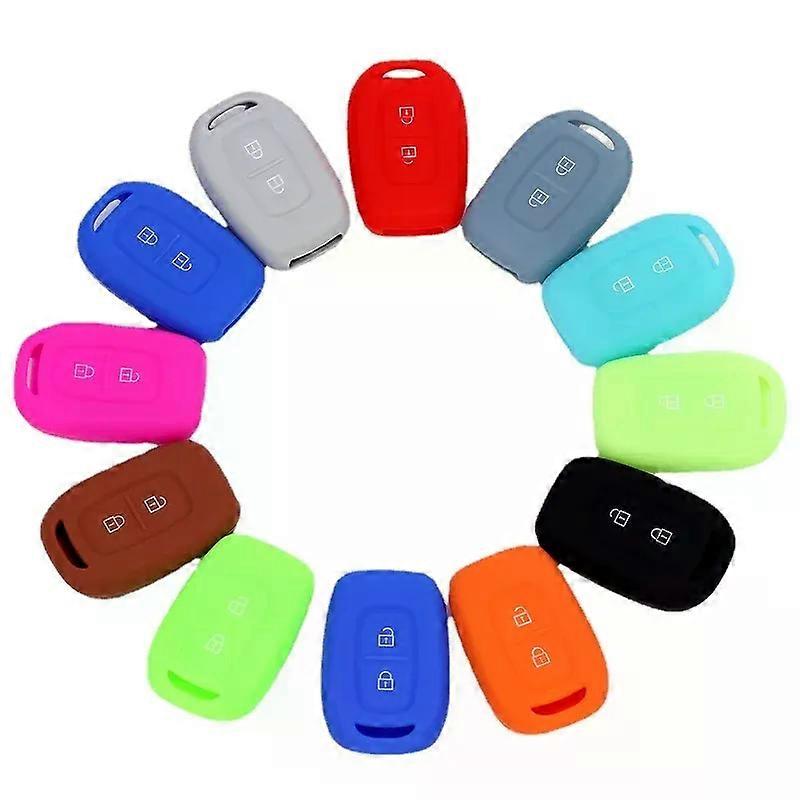 Rubber Car Key Case Shell for Renault Duster Dacia Scenic Master Megane 2016 2017 Fob 2 Button Remote Key Cover