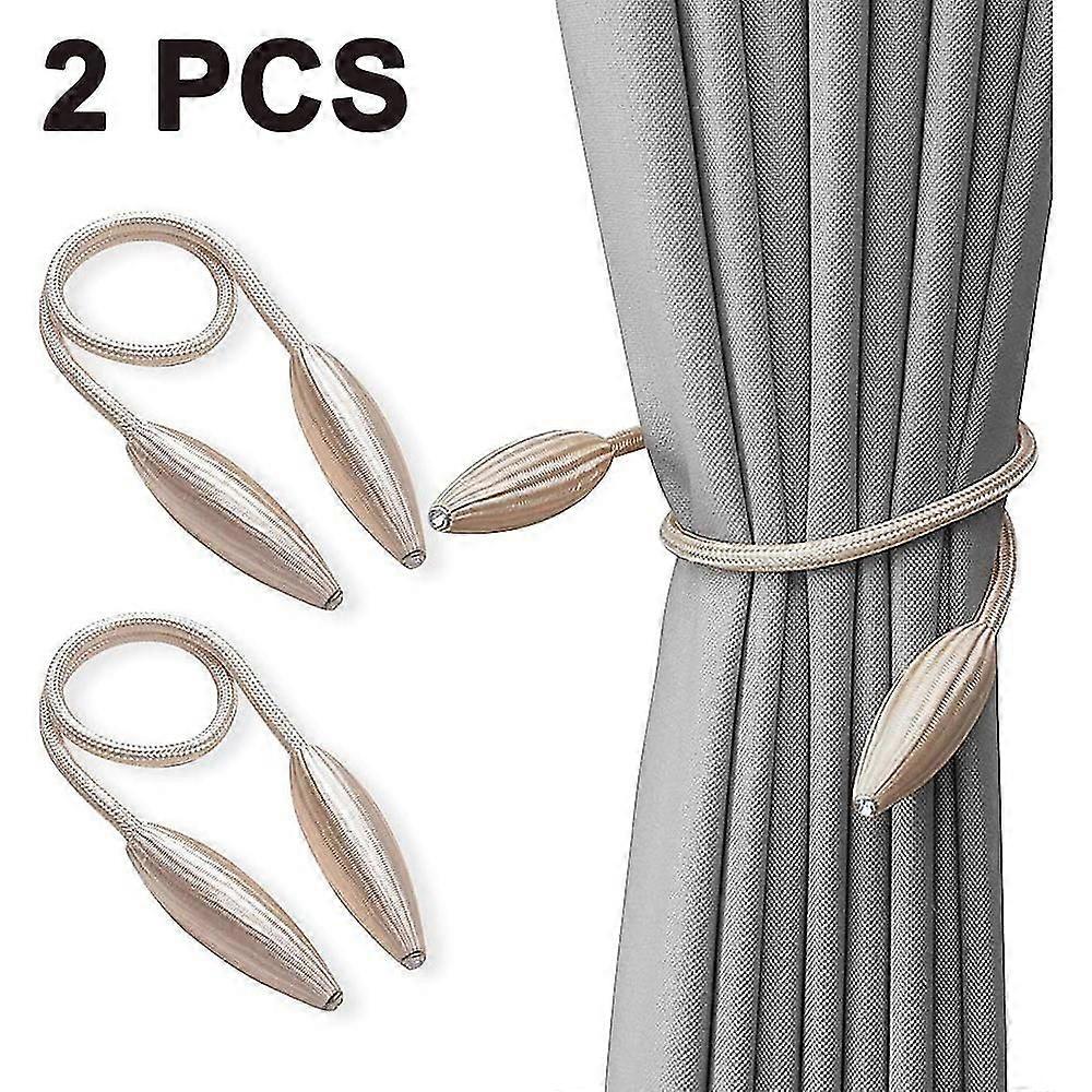 2 Pcs Magnetic Curtain Tiebacks,convenient Drape Tie Backs, Decorative Drape Tie Backs Holdback Holder For Window Draperies, No Tools Required