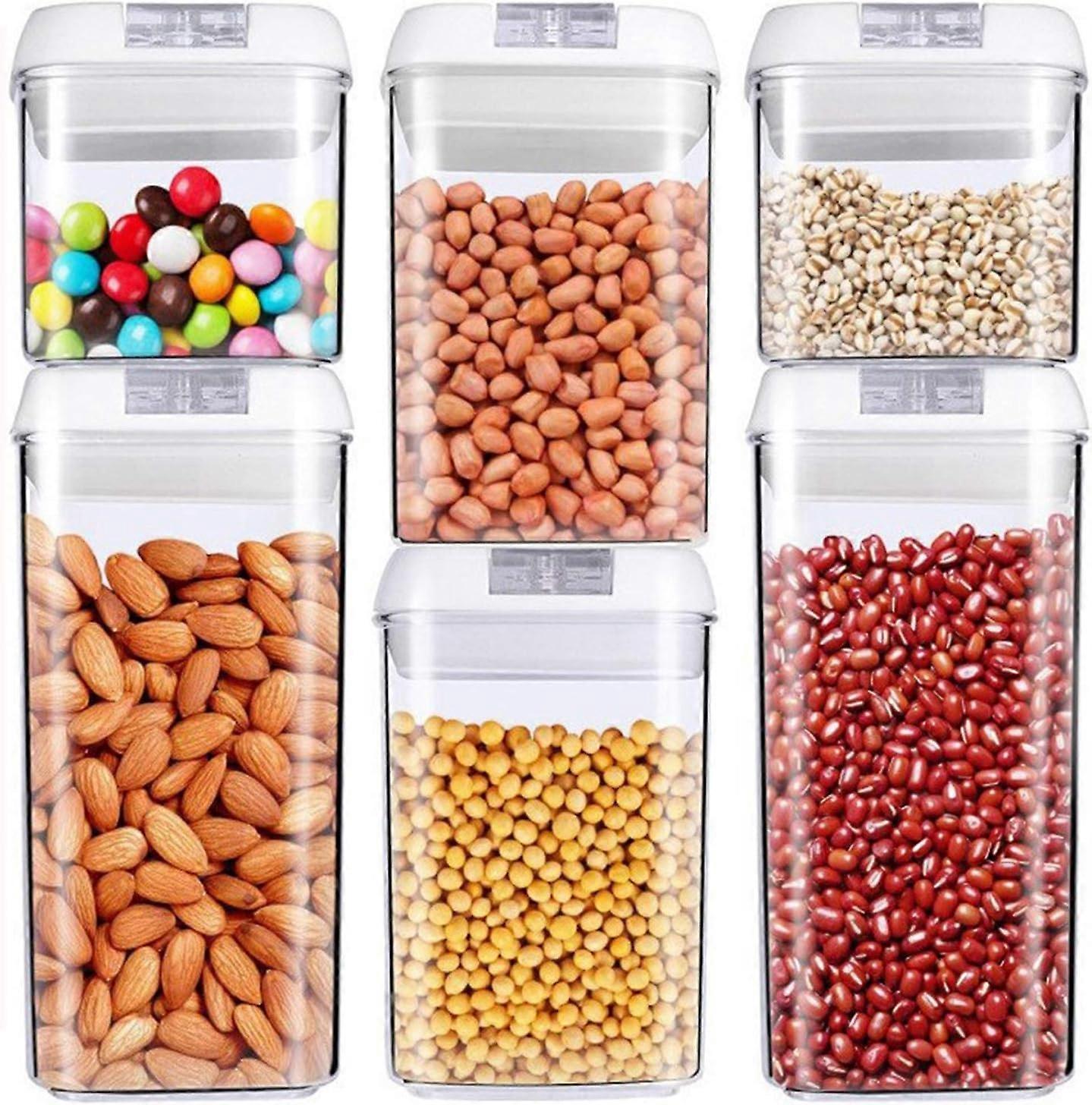 Storage container set with lid, 6 pieces, airtight container, plastic food storage container