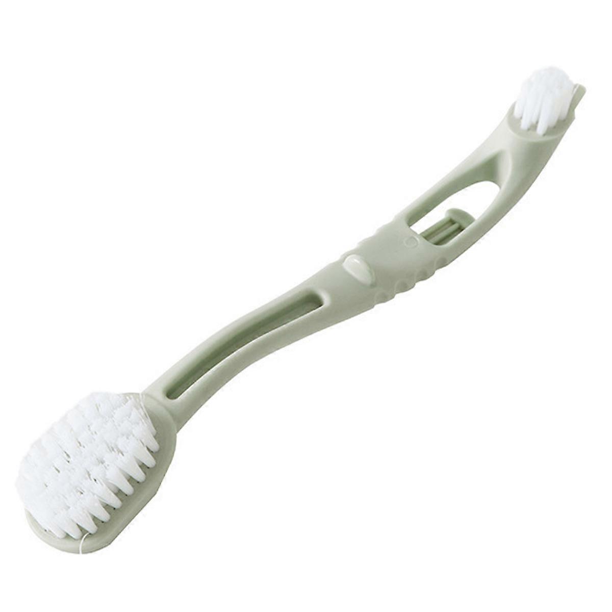 Double-ended household brush, hangable, tip design