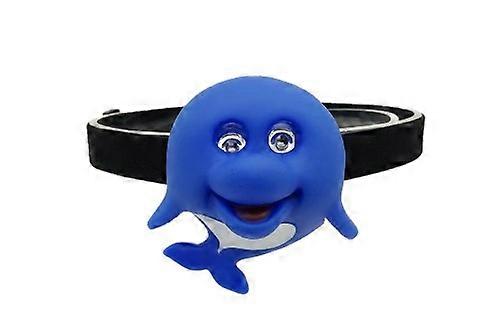 Children's headlamp, blue dolphin shape, suitable for outdoor use