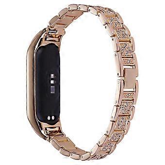 Til Xiaomi Mi Band 4 / 3 Universal Tre-perler Full Diamond Metal Watch Band
