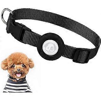 Airtag Dog Collar, Adjustable Air Tag Dog Collar with Breakaway Safety Buckle, with Apple Airtag Holder