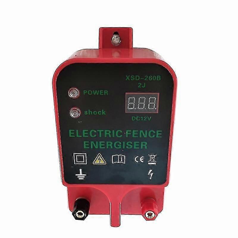 10km Electric Fence Livestock High Voltage Controller Alarm Waterproof Lcd Voltage Display