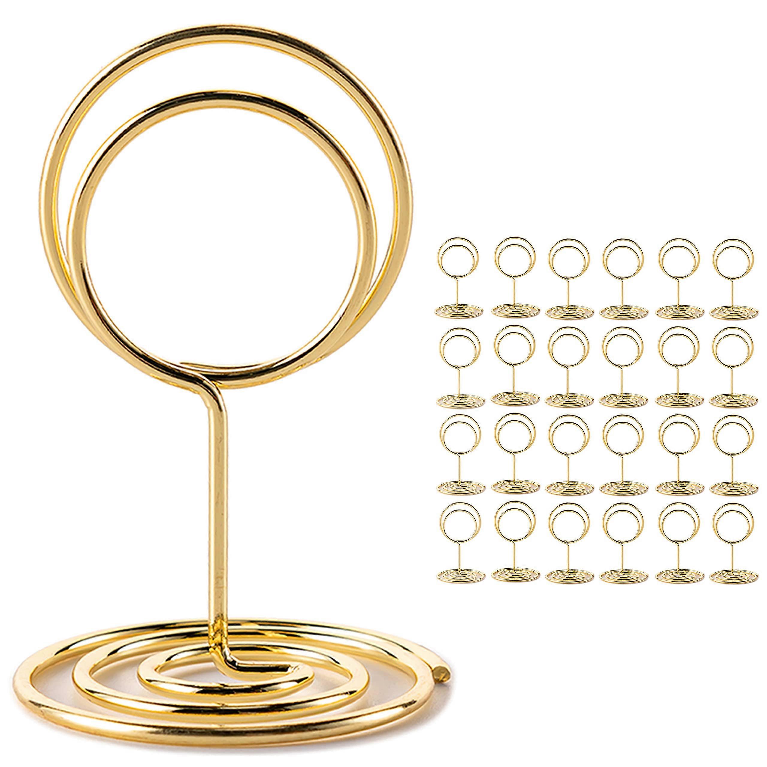 Gold Table Number Holders Place Card Holders Wire Photo Holders Set of 26 Pieces