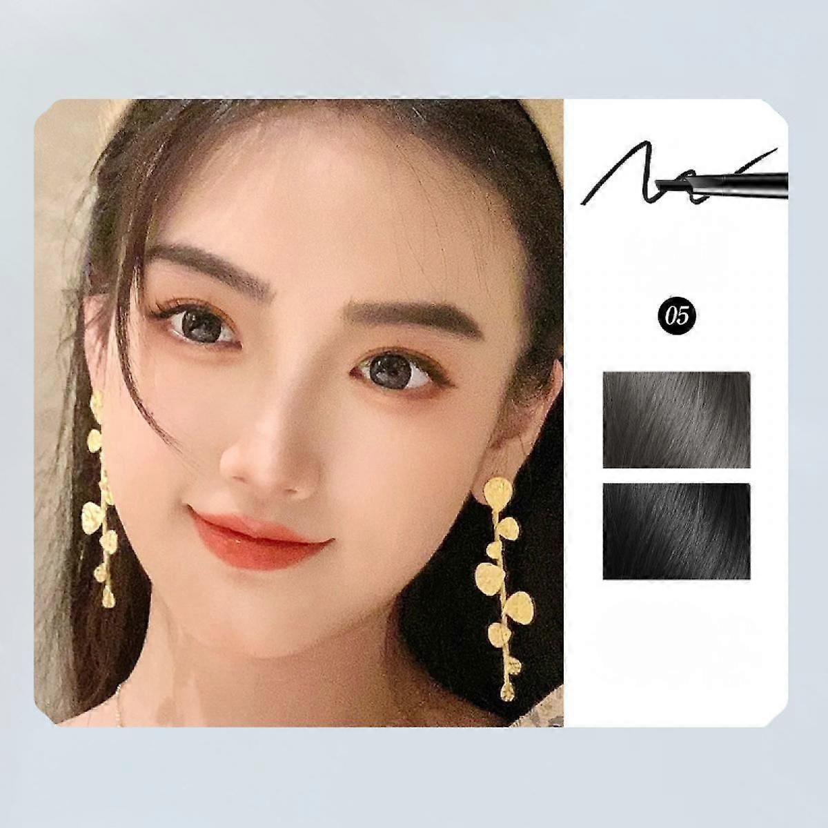 Eyebrow Pencil in Teardrop Tip w/ Spoolie Brush, Dual Ended Eyebrow Pen - Long Lasting Natural Fills and Defines Brow Tint