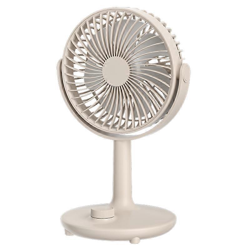 AS Stepless Speed Adjustable Portable Desktop Fan Quiet Summer Cooling Fan for Home Office - Beige