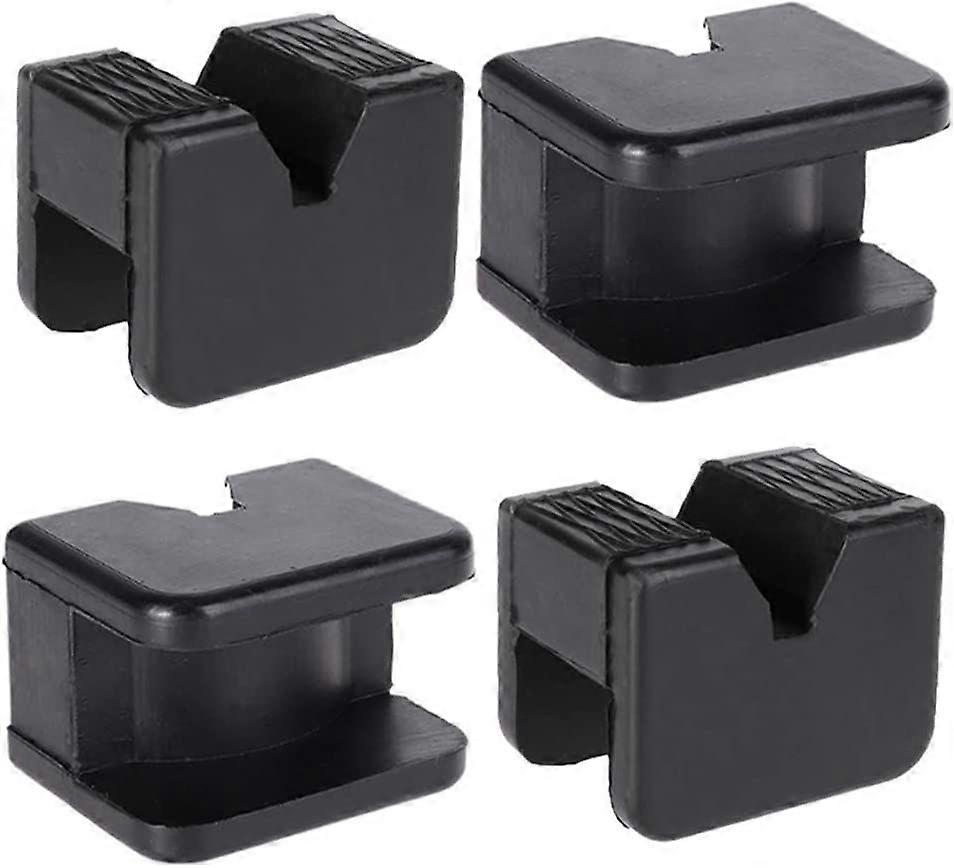 4 Pack Jack Rubber Pad Adapter for Jack Stand Universal Rubber Slotted Frame Rail Pinch welds Protector 2 Types Floor Jack Pad Adapter