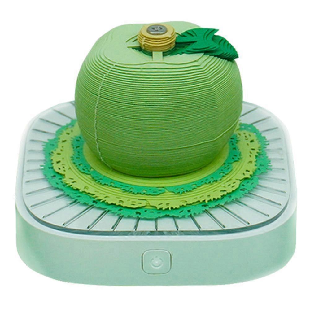 New 3D Desk Note Pad Stereo Apple Paper Carving Ornament Sticky Notes