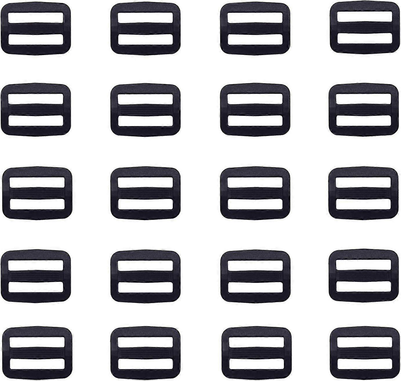 90 pieces black plastic ladder buckle. Backpack buckle. Regulator. Strap