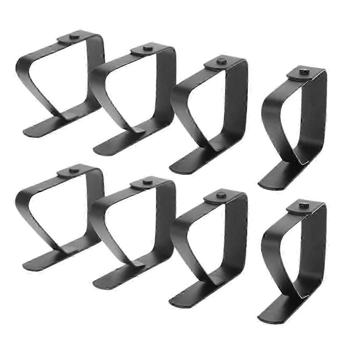 2026 New 8Pack Stainless Steel Tablecloth Clips Black Picnic Tablecloth Clips Adjustable Anti-Skid Fixed Cli