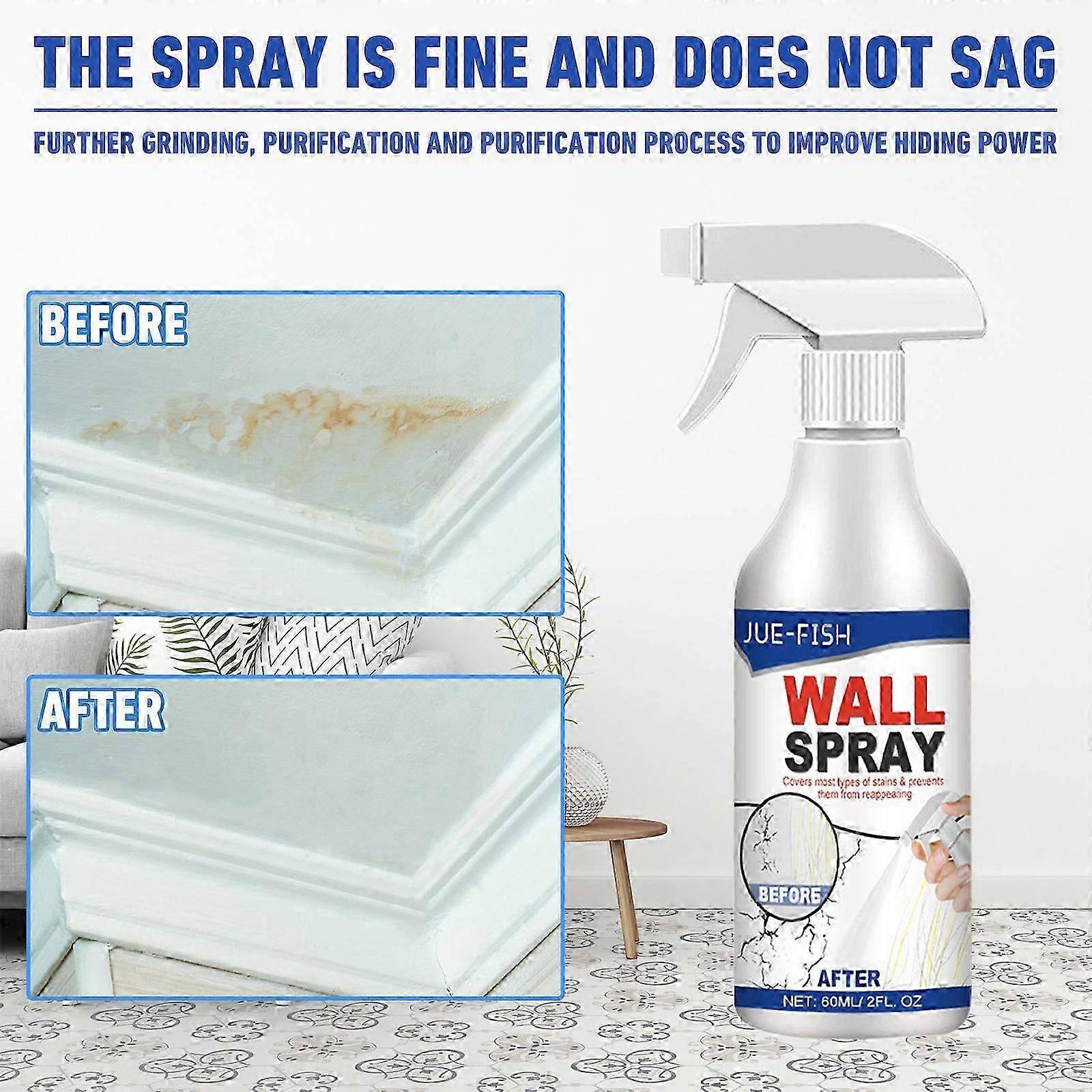 Väggreparationsfärg Väggsprayfärg, Väggreparationsspray, Vattenbaserad färg Vit skal, Täcker upp fläcktätning Takfärg