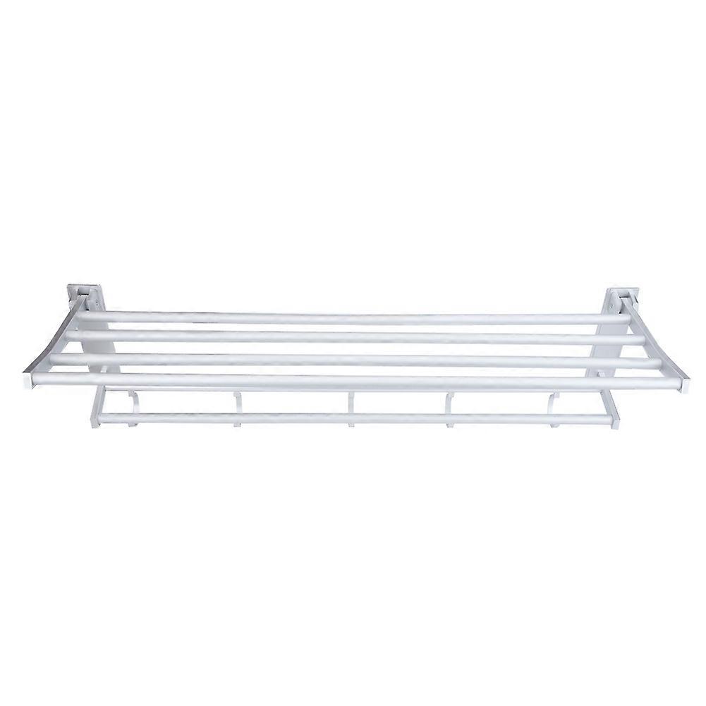 Bathroom Hanging Rack - Wall-Mounted Organizer, Space-Saving Storage Solution, Multi-Tier Shelf, Stainless Steel, Black Finish