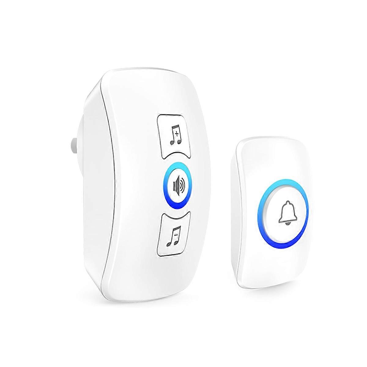 Wireless Doorbell Waterproof Welcome Chime Home Door Bell Intelligent 32 Songs Smart Alarm for Store Hotel EU Plug