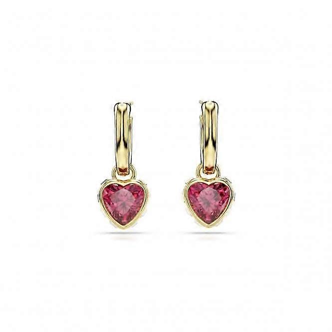 Stilla Red Heart Gold-tone Plated Drop Earrings 5684760