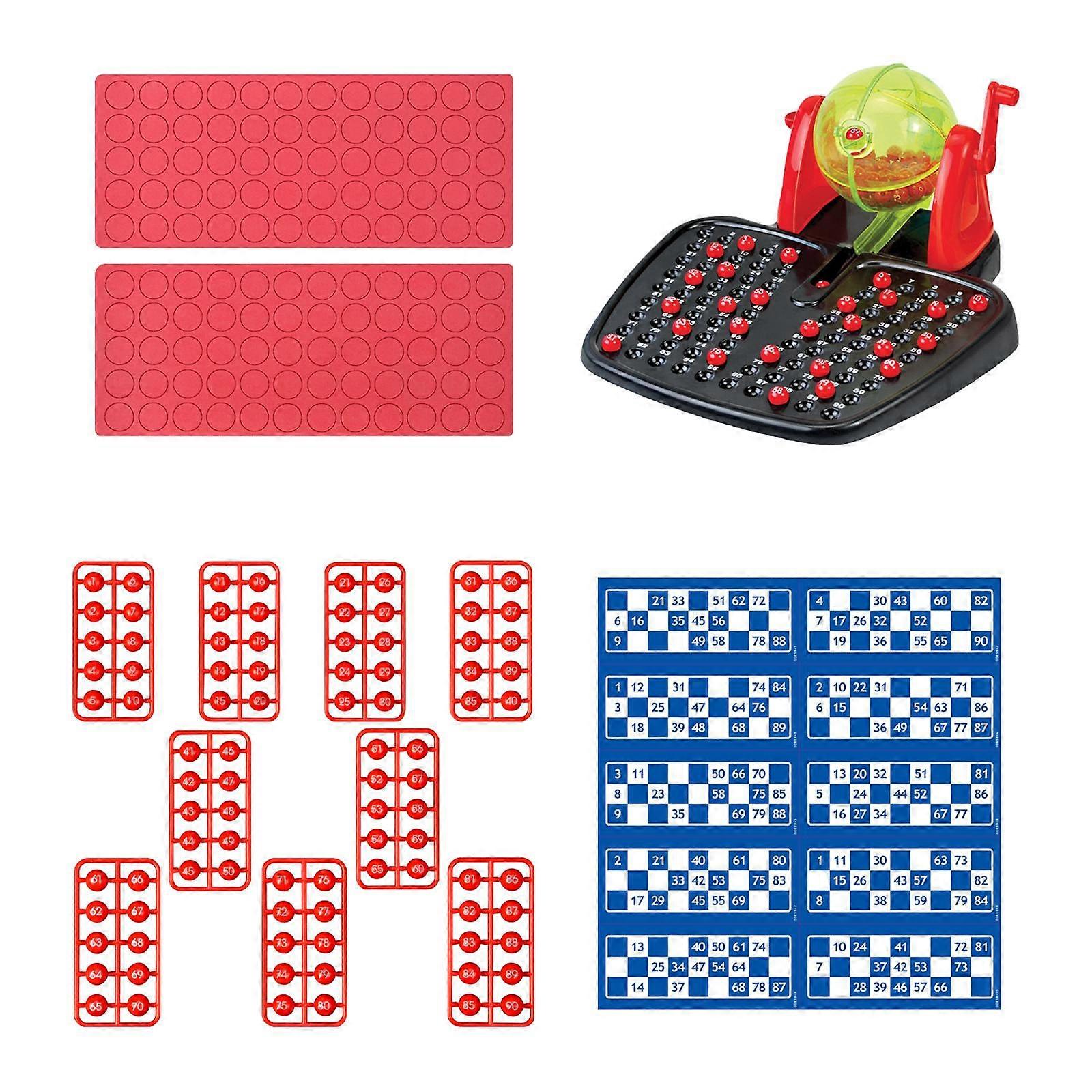 宾果乐透游戏复古可重复使用的宾果游戏套装，适用于家庭生日桌面游戏