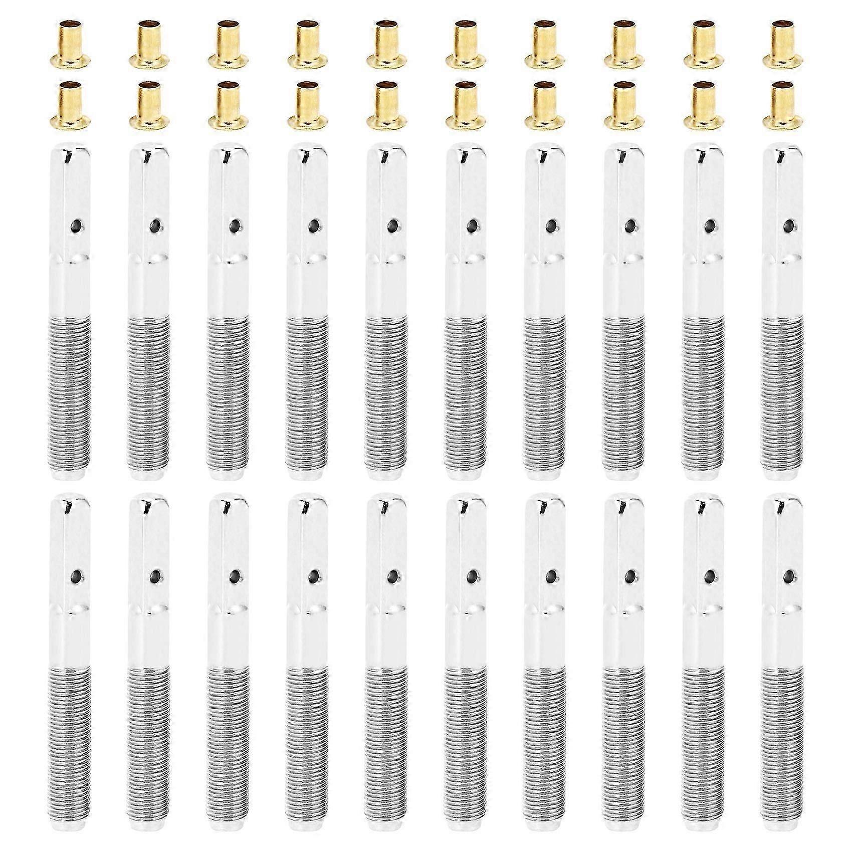 20 pcs Lyre Harp Tuning Pin Nails with 20 pcs Rivets Set for Lyre Harp Small Harp Musical Stringed Instrument js