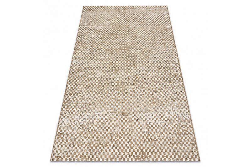 FLAT 48955265 Sisal carpet Geometric - natural beige straw color, string