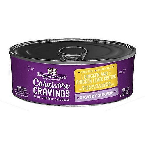 Stella & Chewy's Cat Carnivore Cravings 鸡肉和肝脏丝,2.8 盎司(24 箱)