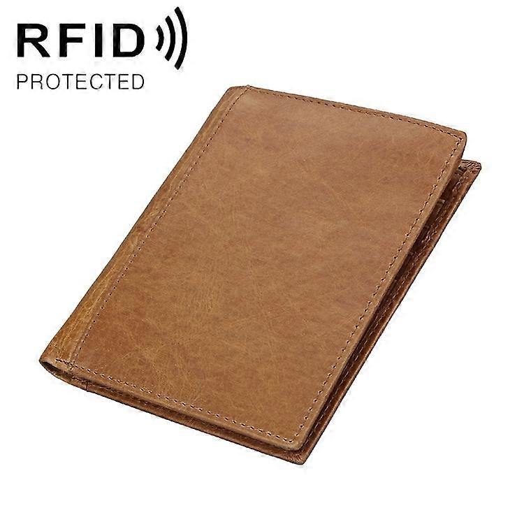 8235 Antimagnetic RFID Leather Card Holder Wallet