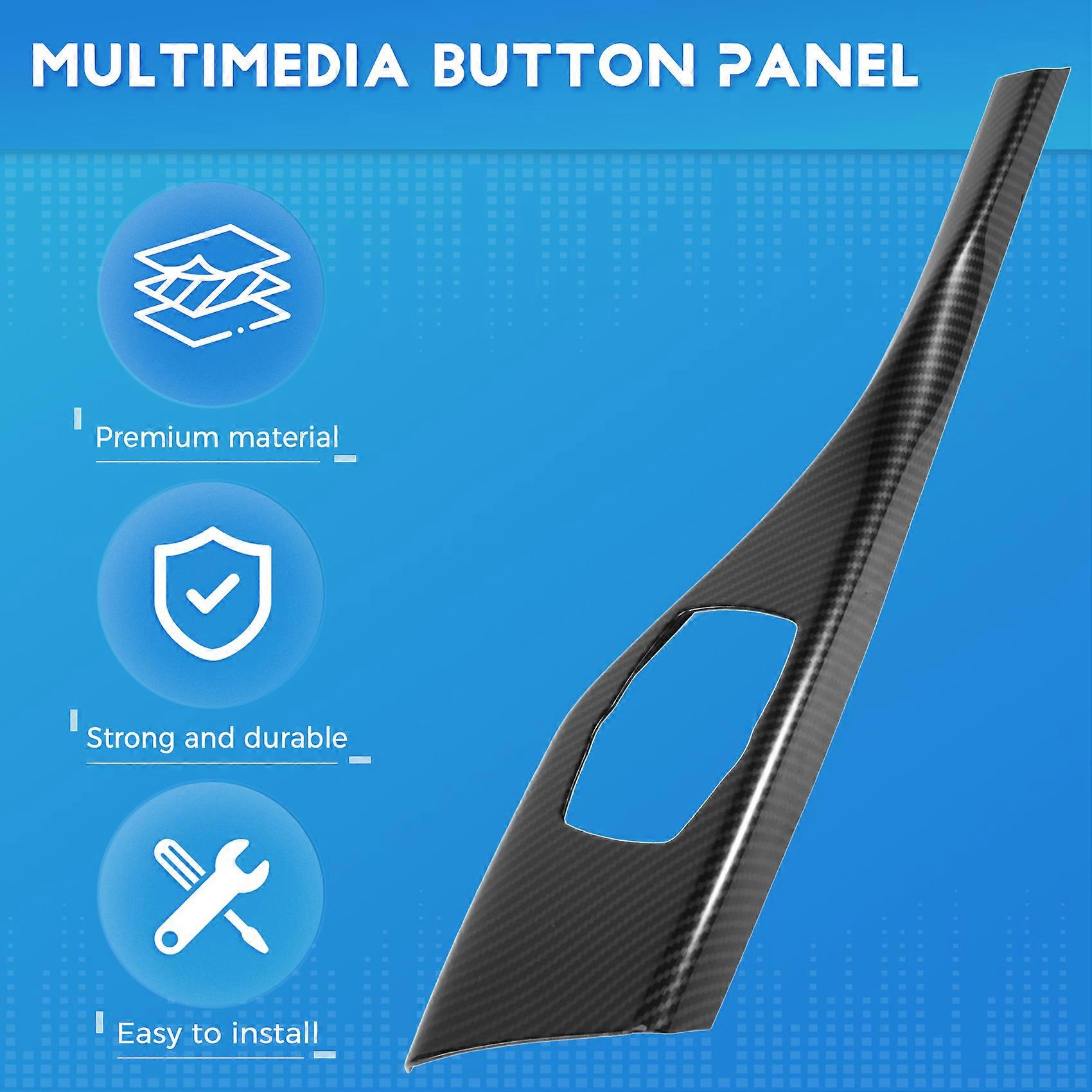 for BMW 1 Series F20 F21 2012-2018 2 Series F22 F23 Carbon Fiber Central Control Multimedia Button Panel Frame Cover LHD