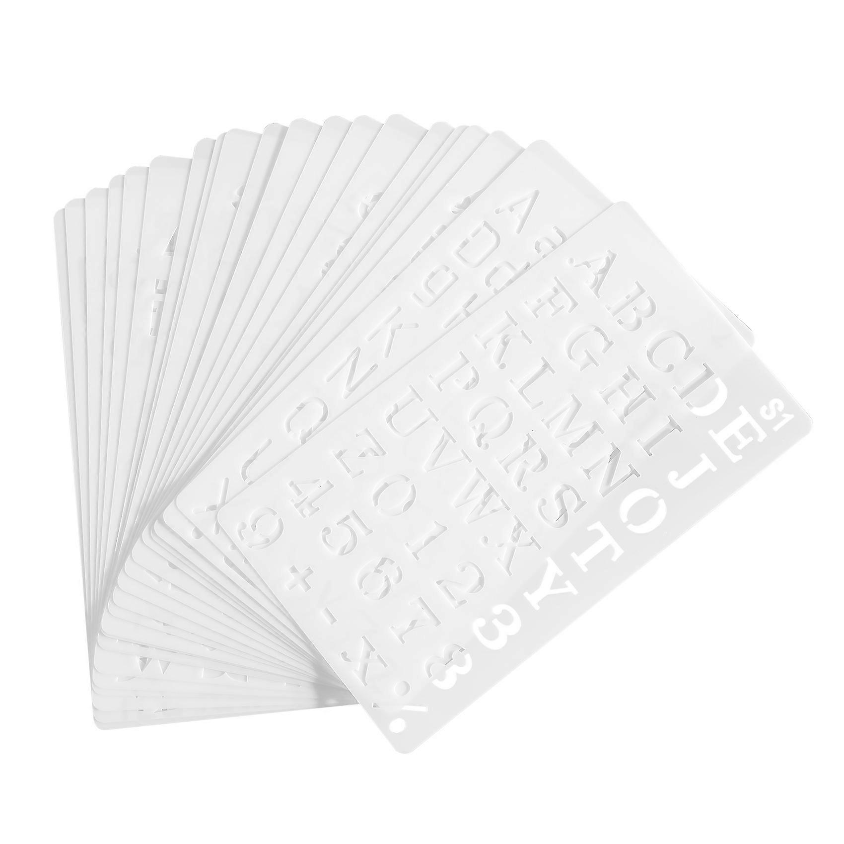 20Pack Letter and Number Stencils Reusable Alphabet Stencils