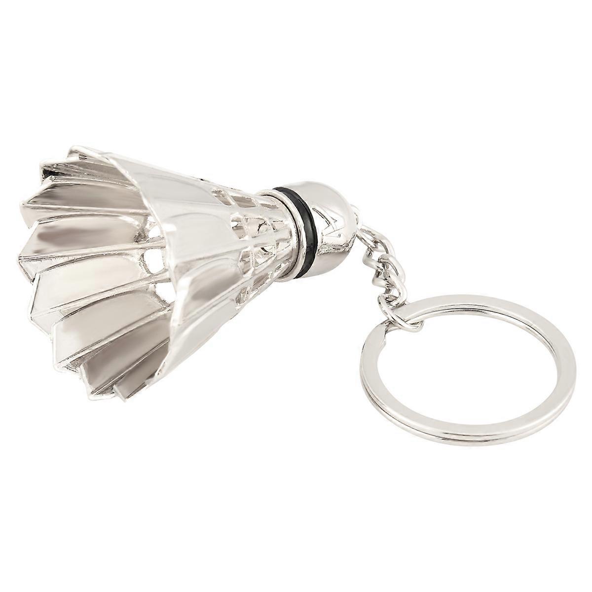 metal three-dimensional badminton tournament key chain pendant sports