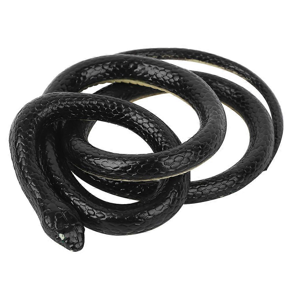 Prank Snake Prop, Realistic Rubber Snake 1.25m Black Lifelike Soft And Elastic For Party Use And Kids Adventure Toy