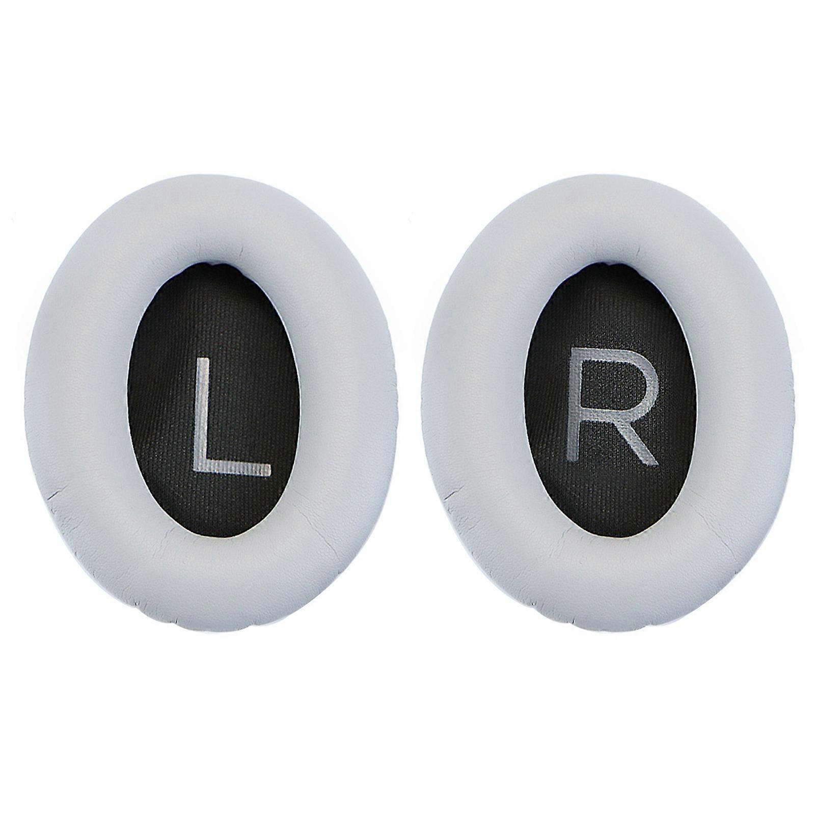 Soft Memory Foam Earpads for QC45 Headphone Ear Cushions Elastic Protein Leather Earpads Sleeves Ear Pads Replacement Gray