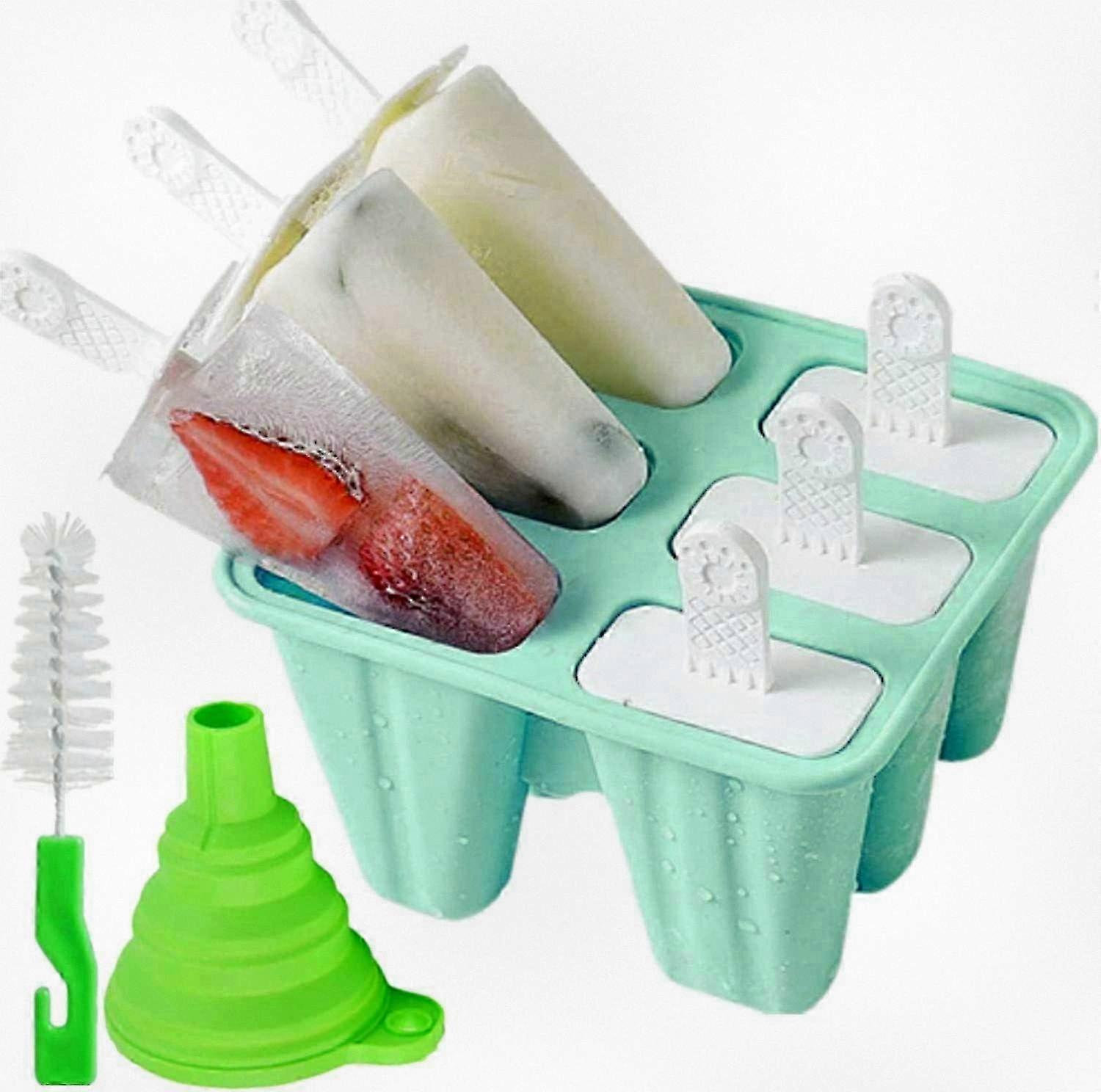 Silicone Ice Pop Molds BPA Free Reusable Popsicle Maker Easy Clean DIY Frozen Treats
