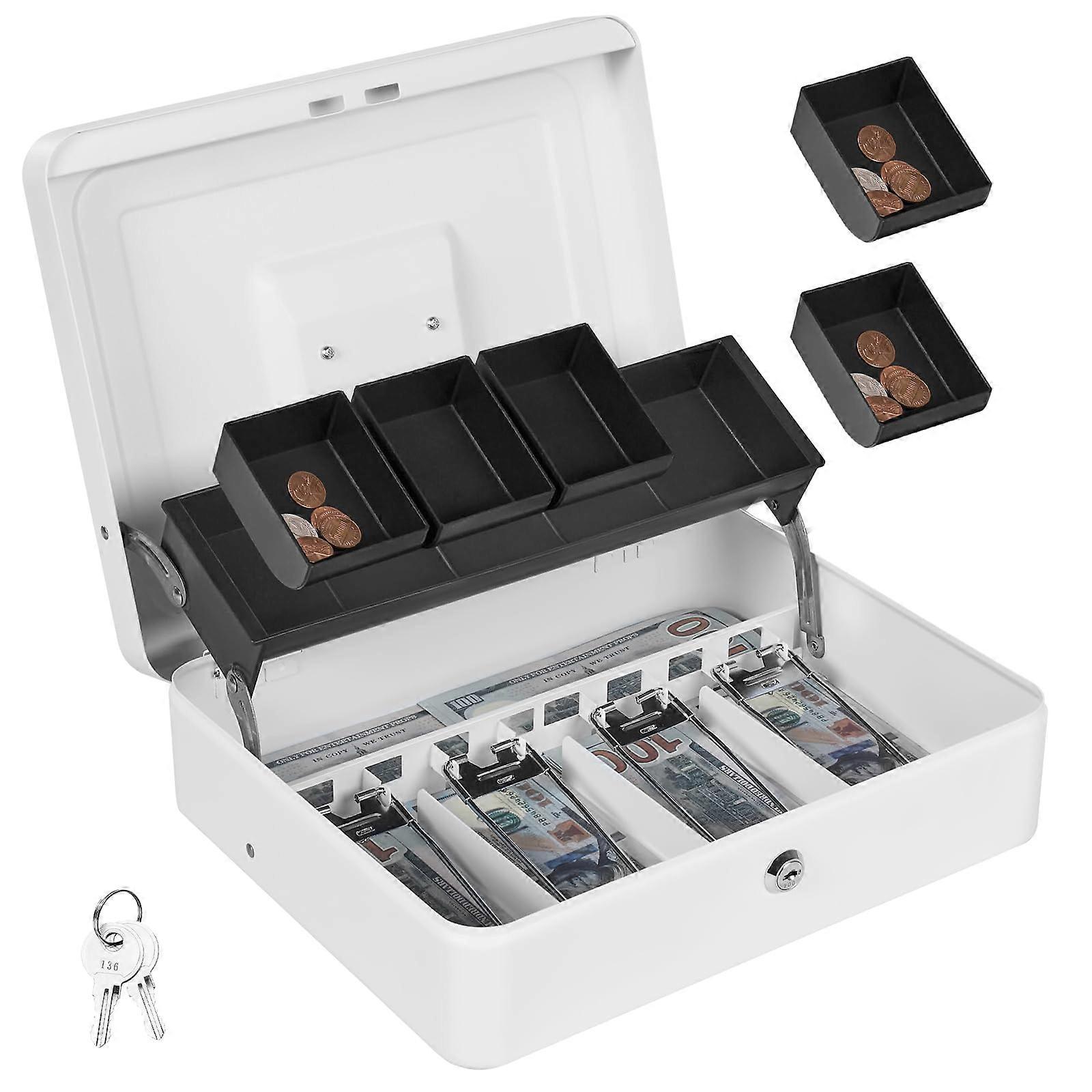 Deluxe Cash Box for Vendor Events 11.8 x 9.5 x 3.5'