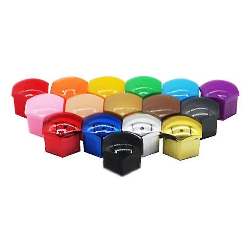 20st bil hjul mutter lock skydd anti-rost auto nav bil däck skruv lock mutter bult täcker lock exteriör dekoration 17/19/21 mm