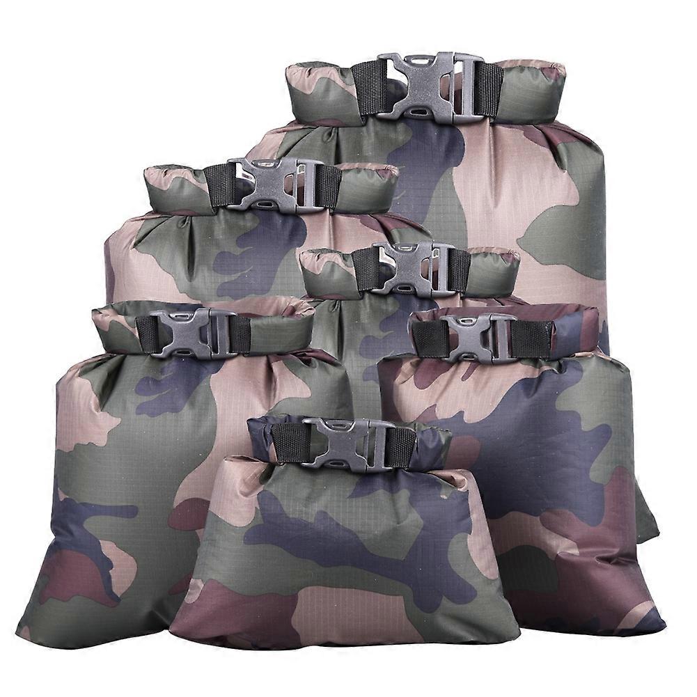 6pcs 1.5/2.5/3/3.5/5/8L Outdoor Waterproof Dry Bag Sack Floating Boating Fishing Rafting Swimming Kayak Bags