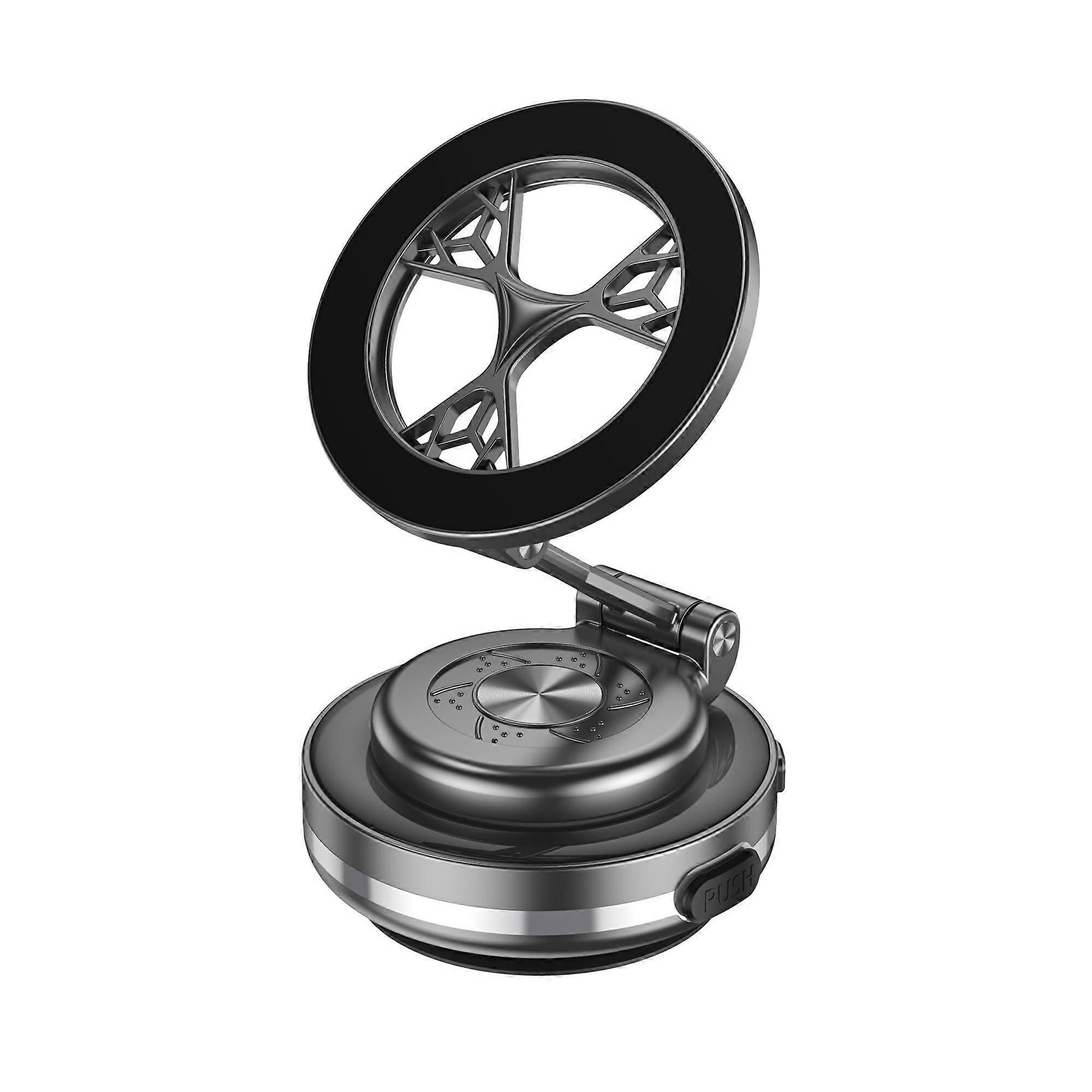 Car Phone Mount - Adjustable Magnetic Phone Holder for Dashboard, Strong Suction, Rotatable, Compatible with iPhone and Smartphones, Grey